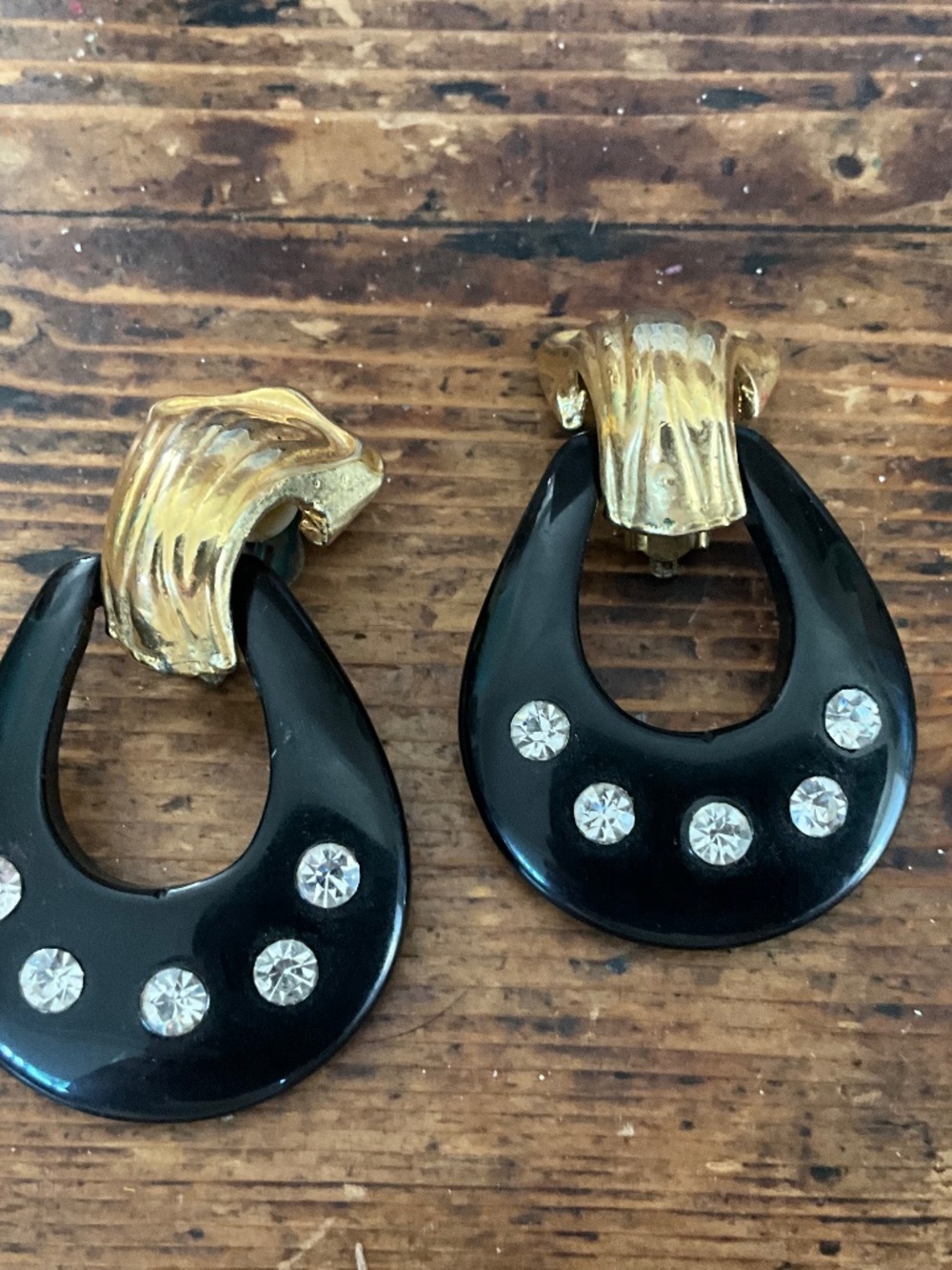 Fantastic Lucite/acrylic clip on statement earrings